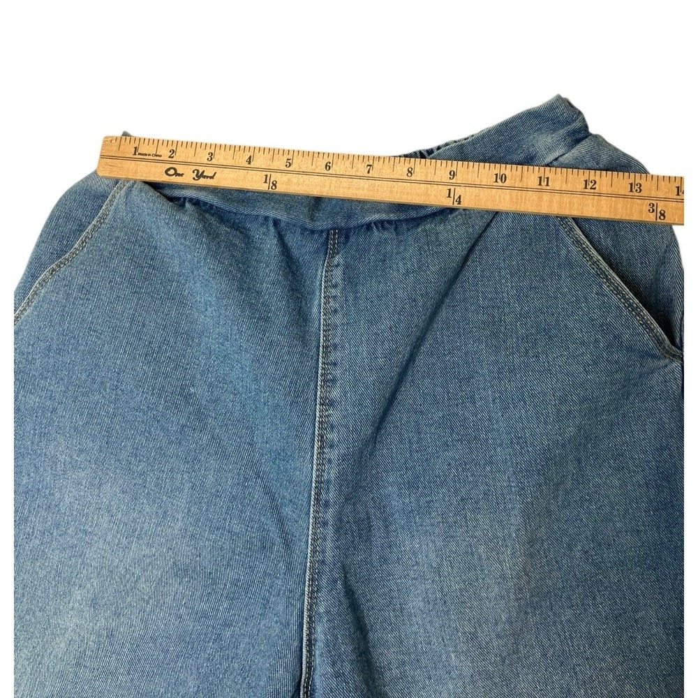 L&B Lucky & Blessed Jeans Small Culottes Western Boho Indie Wide Leg Cropped - Picture 10 of 14